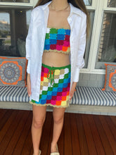 Load image into Gallery viewer, Crochet top and mini skirt