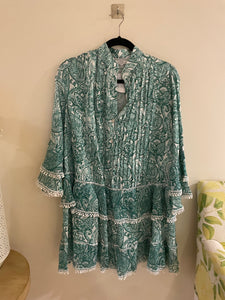 Linen paisley dress