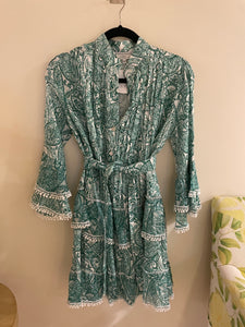 Linen paisley dress