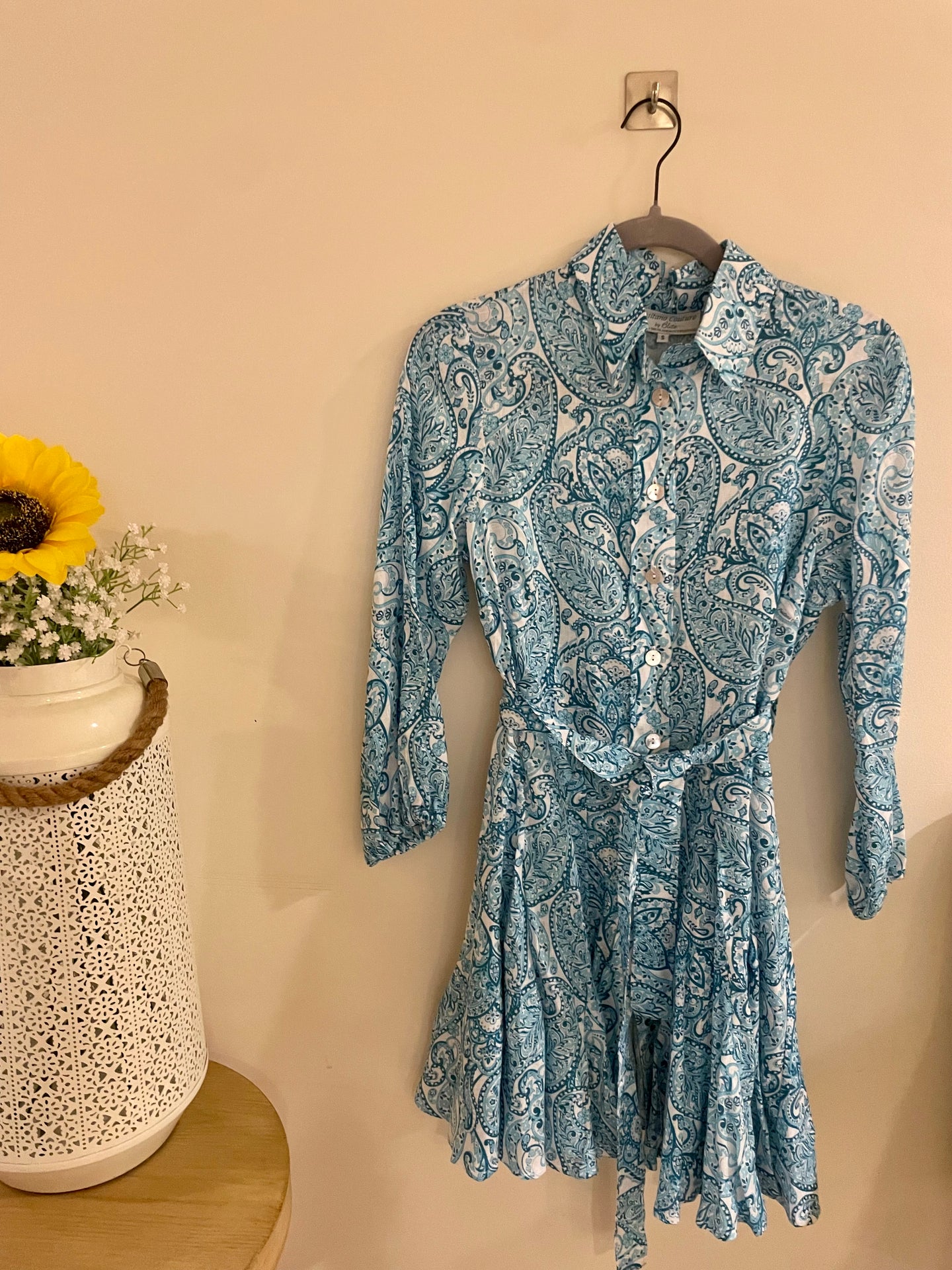 Paisley linen dress