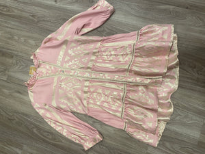 Gold and pink chemise dress