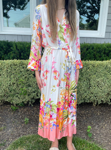 Silk floral dress