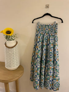 Maiolica Capri maxi skirt