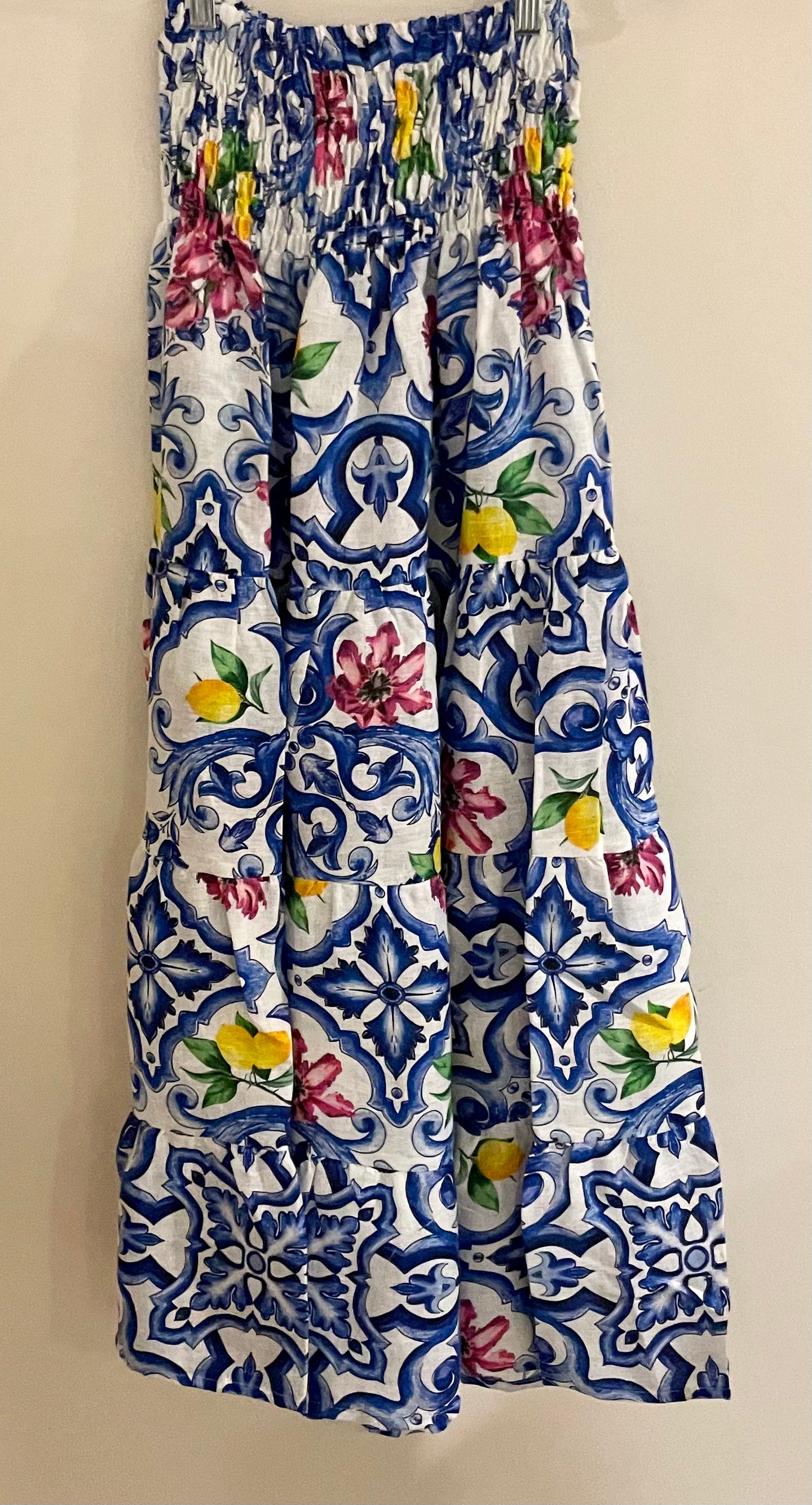 Amalfi print maxi skirt