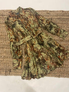 Green toile dress